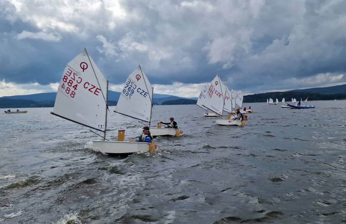 Soustředění třídy Optimist na Lipně